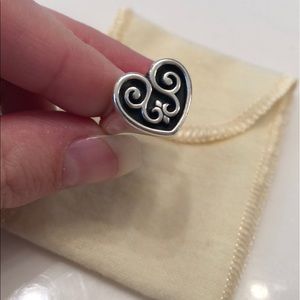 Scrolled French Heart Ring James Avery *retired*